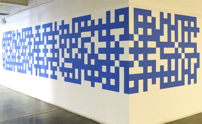 Philip Bradshaw, Installation view, Nothing To Be Done. ACW Corner Wall Painting 1, 2013